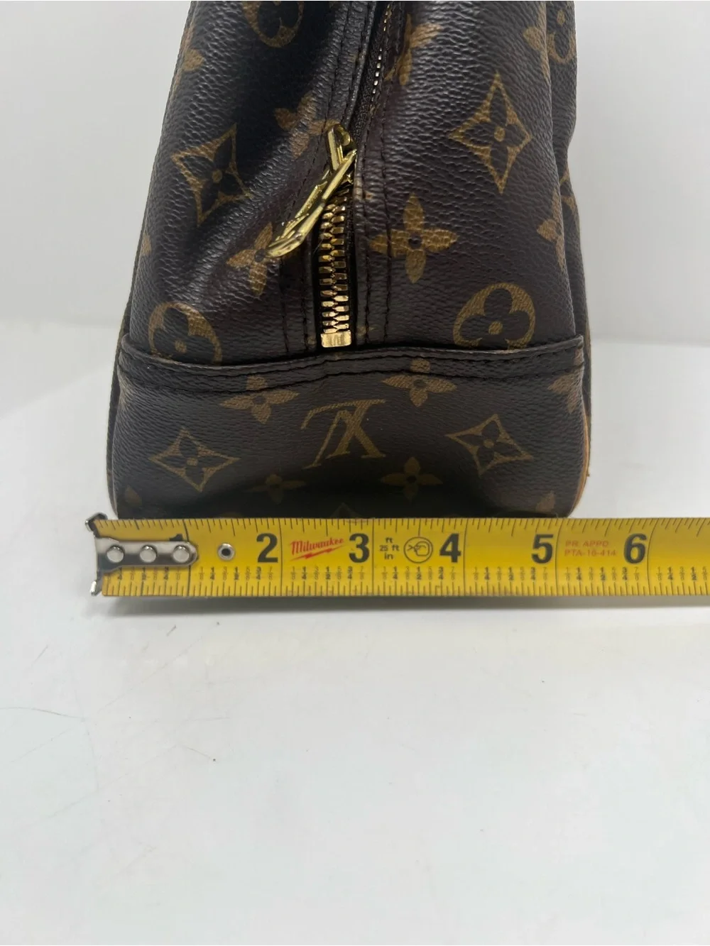 Louis Vuitton Monogram Trouville Handbag Brown Canvas Satchel Purse M42228